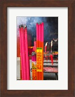 Memorial incenses, Mingshan, Fengdu Ghost City, Fengdu, Yangtze River, Chongqing Province, China Fine Art Print