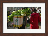 People at a vegetable market, Xizhou, Erhai Hu Lake Area, Yunnan Province, China Fine Art Print