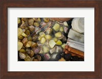 Fried potatoes and snacks on the grill in a street market, Old Town, Lijiang, Yunnan Province, China Fine Art Print