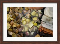 Fried potatoes and snacks on the grill in a street market, Old Town, Lijiang, Yunnan Province, China Fine Art Print