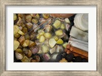Fried potatoes and snacks on the grill in a street market, Old Town, Lijiang, Yunnan Province, China Fine Art Print