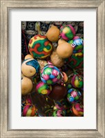 Painted gourds for sale in a street market, Old Town, Lijiang, Yunnan Province, China Fine Art Print