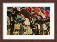 Buddhist prayer wishes (Ema) hanging at a shrine on a tree, Old Town, Lijiang, Yunnan Province, China Fine Art Print