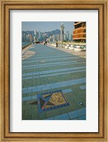 Plaque and Handprints of Jackie Chan, Avenue Of The Stars, Victoria Harbour, Kowloon, Hong Kong, China Fine Art Print