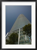 Trees in front of a building, Two International Finance Centre, Central District, Hong Kong Island, Hong Kong Fine Art Print