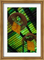 Large incense coils hanging from Green Roof, Central District, Hong Kong Island, Hong Kong Fine Art Print