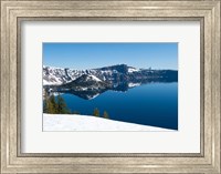 Lake in winter, Crater Lake, Crater Lake National Park, Oregon Fine Art Print