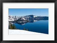Lake in winter, Crater Lake, Crater Lake National Park, Oregon Fine Art Print