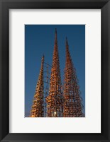 Low angle view of the Watts Tower, Watts, Los Angeles, California, USA Fine Art Print