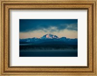 Lake with mountains in the background, Mt Lassen, Lake Almanor, California, USA Fine Art Print