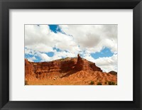 Rock formations under the cloudy sky, Capitol Reef National Park, Utah, USA Fine Art Print