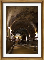 Pommery Champagne Winery passageway to ancient Gallo-Roman quarries, Reims, Marne, Champagne-Ardenne, France Fine Art Print