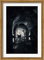 Pommery Champagne Winery Passageway, Reims, Marne, Champagne-Ardenne, France (black and white) Fine Art Print