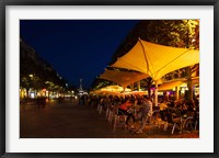People at sidewalk cafes in a city, Place Drouet d'Erlon, Reims, Marne, Champagne-Ardenne, France Fine Art Print