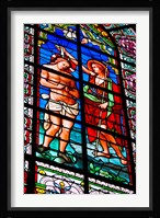 Stained glass window at Cathedral of Notre Dame Le Puy, Le Puy-en-Velay, Haute-Loire, Auvergne, France Fine Art Print