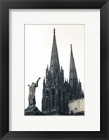 Low angle view of a cathedral, cathedrale Notre-Dame-de-l'Assomption, Clermont-Ferrand, Auvergne, Puy-de-Dome, France Fine Art Print