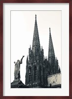 Low angle view of a cathedral, cathedrale Notre-Dame-de-l'Assomption, Clermont-Ferrand, Auvergne, Puy-de-Dome, France Fine Art Print