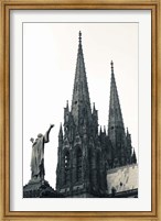 Low angle view of a cathedral, cathedrale Notre-Dame-de-l'Assomption, Clermont-Ferrand, Auvergne, Puy-de-Dome, France Fine Art Print