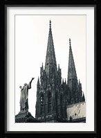 Low angle view of a cathedral, cathedrale Notre-Dame-de-l'Assomption, Clermont-Ferrand, Auvergne, Puy-de-Dome, France Fine Art Print