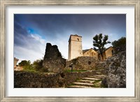 Fortified church at La Couvertoirade, Aveyron, Midi-Pyrenees, France Fine Art Print