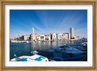 Old Port with city at the waterfront, Sete, Herault, Languedoc-Roussillon, France Fine Art Print