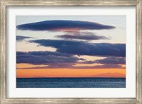 View of the Mediterranean Sea at dusk, Sete, Herault, Languedoc-Roussillon, France Fine Art Print