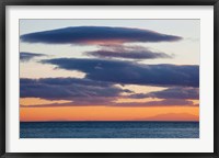 View of the Mediterranean Sea at dusk, Sete, Herault, Languedoc-Roussillon, France Fine Art Print