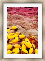 Commercial Fishing Nets with Floats, Port-Vendres, Vermillion Coast, Pyrennes-Orientales, Languedoc-Roussillon, France Fine Art Print