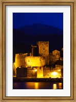 Castle at the waterfront, Chateau Royal, Collioure, Vermillion Coast, Pyrennes-Orientales, Languedoc-Roussillon, France Fine Art Print