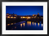 Town with Cathedrale Sainte-Cecile at evening, Albi, Tarn, Midi-Pyrenees, France Fine Art Print