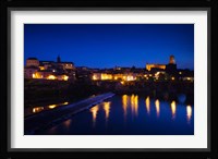 Town with Cathedrale Sainte-Cecile at evening, Albi, Tarn, Midi-Pyrenees, France Fine Art Print