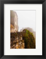 View of a town in fog, Cordes-sur-Ciel, Tarn, Midi-Pyrenees, France Fine Art Print