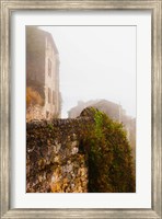 View of a town in fog, Cordes-sur-Ciel, Tarn, Midi-Pyrenees, France Fine Art Print