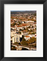 Elevated view of a town, Cahors, Lot, Midi-Pyrenees, France Fine Art Print