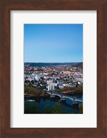 Elevated view of a Town at Dusk, Cahors, Lot, Midi-Pyrenees, France Fine Art Print