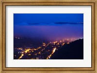 Elevated view of a Town viewed from Mont St-Cyr at dawn, Cahors, Lot, Midi-Pyrenees, France Fine Art Print