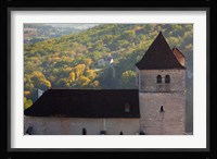 15th century church at St-Cirq-Lapopie, Lot, Midi-Pyrenees, France Fine Art Print