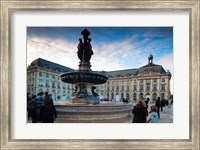 Place de la Bourse buildings at dusk, Bordeaux, Gironde, Aquitaine, France Fine Art Print