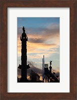 Esplanade des Quinconces and carnival at sunset, Bordeaux, Gironde, Aquitaine, France Fine Art Print