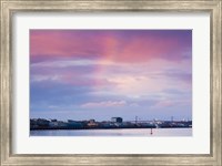 Garonne Riverfront at dusk, Bordeaux, Gironde, Aquitaine, France Fine Art Print
