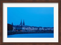 Garonne Riverfront at dawn, Bordeaux, Gironde, Aquitaine, France Fine Art Print