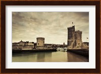 Tour de la Chaine and Tour St-Nicholas towers, Old Port, La Rochelle, Charente-Maritime, Poitou-Charentes, France Fine Art Print