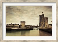 Tour de la Chaine and Tour St-Nicholas towers, Old Port, La Rochelle, Charente-Maritime, Poitou-Charentes, France Fine Art Print