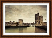 Tour de la Chaine and Tour St-Nicholas towers, Old Port, La Rochelle, Charente-Maritime, Poitou-Charentes, France Fine Art Print