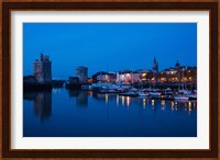 Tour St-Nicholas and Tour de la Chaine towers at dawn, Old Port, La Rochelle, Charente-Maritime, Poitou-Charentes, France Fine Art Print