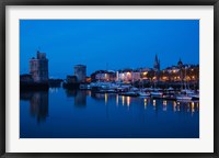 Tour St-Nicholas and Tour de la Chaine towers at dawn, Old Port, La Rochelle, Charente-Maritime, Poitou-Charentes, France Fine Art Print