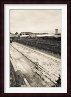 Old drydock at the rope making factory of French Navy, Corderie Royale, Rochefort, Charente-Maritime, Poitou-Charentes, France Fine Art Print