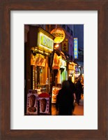 Pedestrians walking in a market, Rue de Huchette, Left Bank, Paris, Ile-de-France, France Fine Art Print
