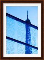 Eiffel Tower viewed through a glass wall, Paris, Ile-de-France, France Fine Art Print