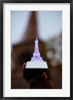 Close-up of a souvenir miniature Eiffel Tower lamp, Paris, Ile-de-France, France Fine Art Print